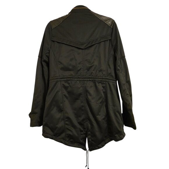 YOKI | Black Anorak Zipper Trim 100% Polyester Rain Coat XL - Picture 3 of 14